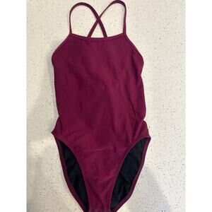 JOLYN Brandon 2 Solid One Piece Swimsuit Women’s Size 24 Color-Cabernet